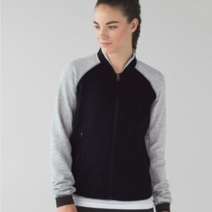 Lululemon Var-City bomber Women's Black and Gray Jacket